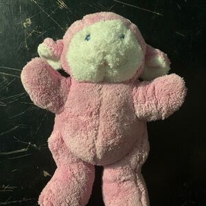VTG Dan Dee Mty Int Pink Lamb Plush Stuffed Animal Rattle 9"